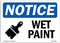 OSHA Notice Sign - Wet Paint Sign with Symbol, Vinyl Label Decal, Made in The USA