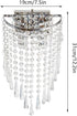 Gdrasuya10 Modern Crystal Wall Sconce Chrome Crystal Wall Lamp Crystal Wall Lighting Fixture for Living Room Besides