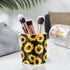 WAVEYU Cute Floral Pattern Pen Holder, Durable Ceramic Pencil Cup for Desk, Makeup Brush Organizer for Girls Women,