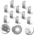 10-Pack Set POPETPOP Stainless Steel Corner Bracket for Secure Glass Shelf Support Rounded Edge Design Heavy Duty Angle