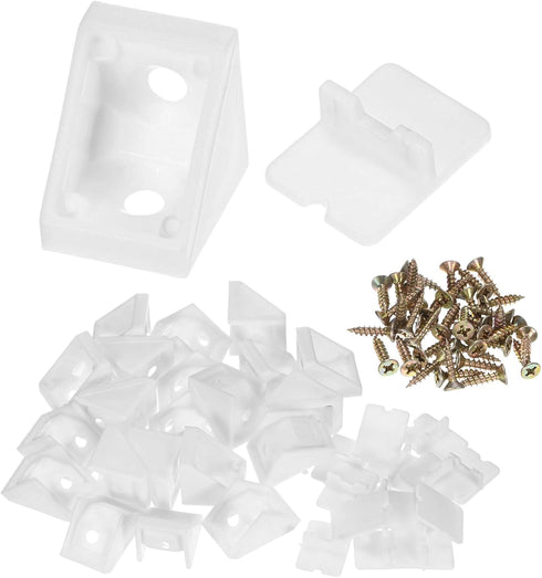M METERXITY 20-Pack L-Shape Corner Brace, 0.78 x 0.71 in Nylon Plastic