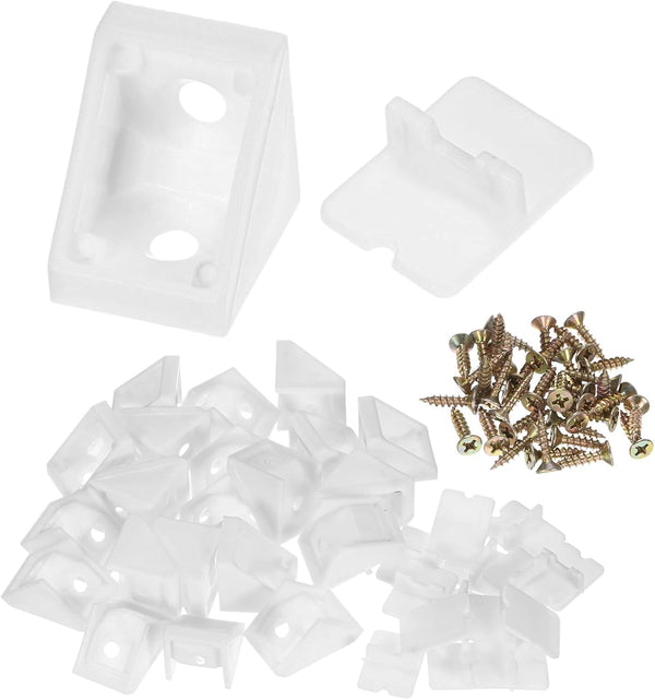 M METERXITY 20-Pack L-Shape Corner Brace, 0.78 x 0.71 in Nylon Plastic