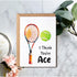 VKNDesigns Fun Sport-themed Birthday Card - I Think You Are Ace Card - Funny Tennis Card - Simple Thank You Card - Gift