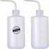 Yuelong Plastic Squeeze Bottle, 2Pcs 500ml Safety Wash Bottle with Scale Labels for Medical Tattoo Supplies