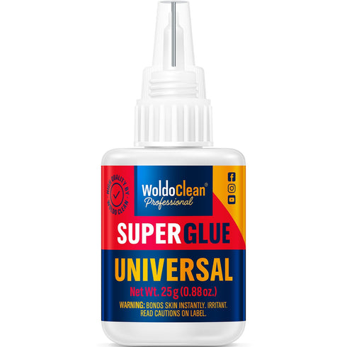 Super Glue for All Purpose - 25g Extra Strong, Waterproof, Heat-Resistant Clear Glue with Precise Nozzle