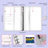 ALKKDPS A6 12 Budget Binder with Cash Zipper Envelopes, Cute Money Saving Binder, PU Leather Money Organizer, Cash