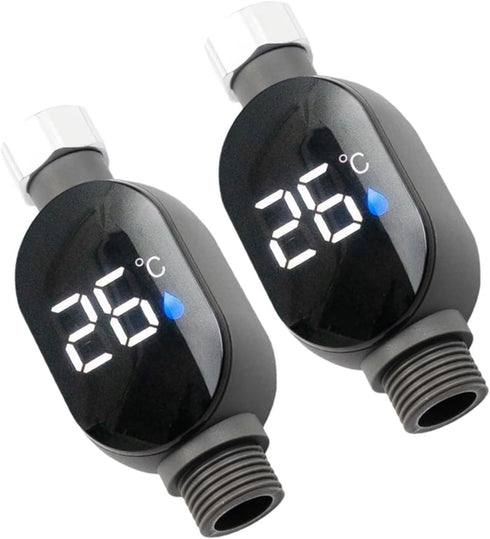 TRIFUNESS Thermometers(2 packs) For Home Bathroom Kitchen,For Led Digital Display Temperature Gauge Shower Temperature