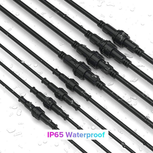 BTF-LIGHTING 5 Pin Electrical Connector 22AWG IP65 Male Female Connector 7.87in/20cm Extension Cable for LED Strip