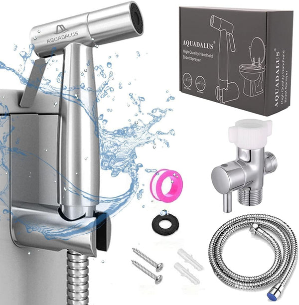 Aquadalus Handheld Bidet Sprayer for Toilet - Toilet Bidet Sprayer with Adjustable