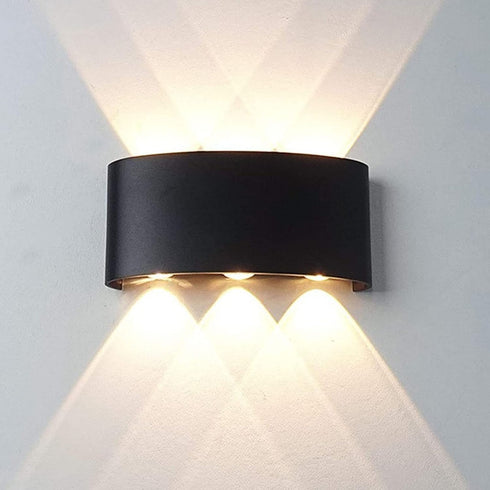 HISEEINLABEL 6 6W Modern LED Waterproof Exterior Wall Lamp, Outdoor Wall Light LED Wall Lights LEDs Wall Sconce Up Down