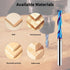 EANOSIC 1/4 inch 1/4 inch 3 inch Upcut Spiral Router Bit Shank, Cutting Diameter, Extra Long Solid Carbide with Nano