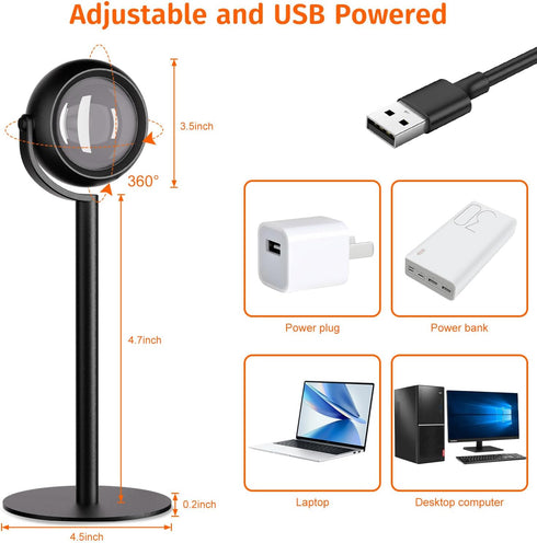 Sunset Sunset Neroupe Upgraded Lamp Projector with APP Control, Endless Color Changing Led Lamp Night Light, Mood