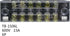 YXQ 600V 15A 6 Positions Double Row Screw Terminal Barrier Strip Block and 15A 6 Positions Jumper Strip