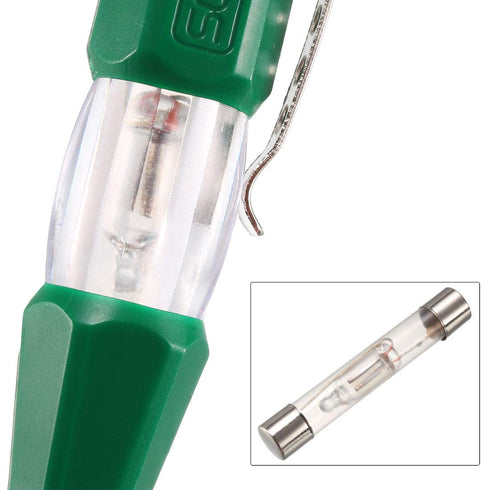 uxcell Voltage Tester AC 100-500V with 3mm Slotted Screwdriver and Clip for Circuit Test, Pack of 2
