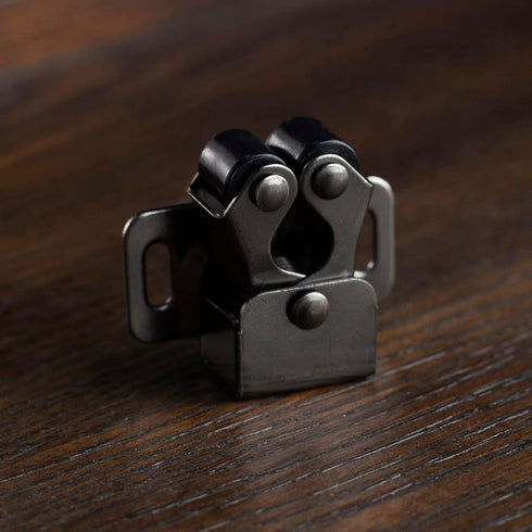 4 PCS Cabinet Latch Double Roller Catch Hardware for Kitchen Cabinet Door Latches and Catches