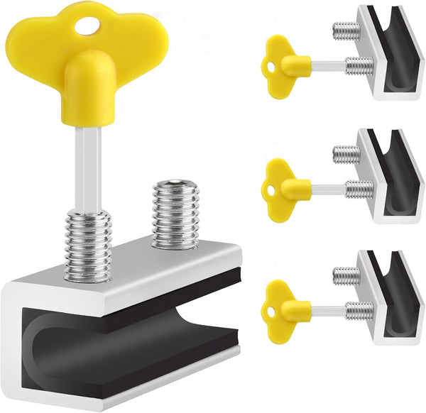 Window Locks, 4 Sets Adjustable Security Locks for Vertical & Horizontal Sliding Windows, Childproof Home Safety