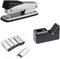Stapler and Tape Dispenser Set, Heavy Duty Desk Dispenser, Stapler with 1000 Staples, Office School Desktop, Black