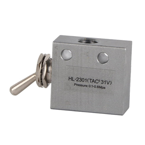 HL2301 3 Position 2 Port Mechanical Toggle Switch Pneumatic Valve