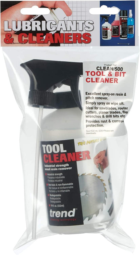 Trend Tool & Bit Cleaner, Industrial Strength Wood & Resin Remover, 18 fl oz, CLEAN/500
