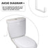 TOYMIS 2pcs Closet Potty Seat Hooks, Multifunctional Z-Shaped Over Door Hooks No Drill Mounting Door Hangers
