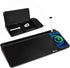 Varhomax Black Glass Desk Whiteboard with Wireless Charger, Desktop Dry Erase Board, Memo Notepad for Home Office