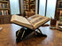 Black Acrylic Book Stand, Open Book Holder for Display and Reading, Acrylic Cookbook Stand for Coffee Table, Bible, Art