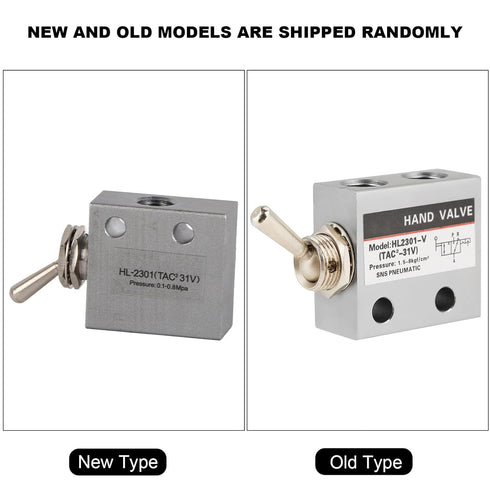 HL2301 3 Position 2 Port Mechanical Toggle Switch Pneumatic Valve