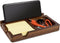 S&A WOODCRAFT Office Desk Organizer with Sticky Note Holder, Pen Slot & Phone Stand, Includes 100 3x3 Inch Pages