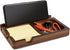 S&A WOODCRAFT Office Desk Organizer with Sticky Note Holder, Pen Slot & Phone Stand, Includes 100 3x3 Inch Pages