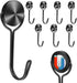 Magnetic Hooks, 8 Pack Strong Magnet Hooks for Home Kitchen, Garage Key Holder, Cruise Refrigerator Grill (Black,