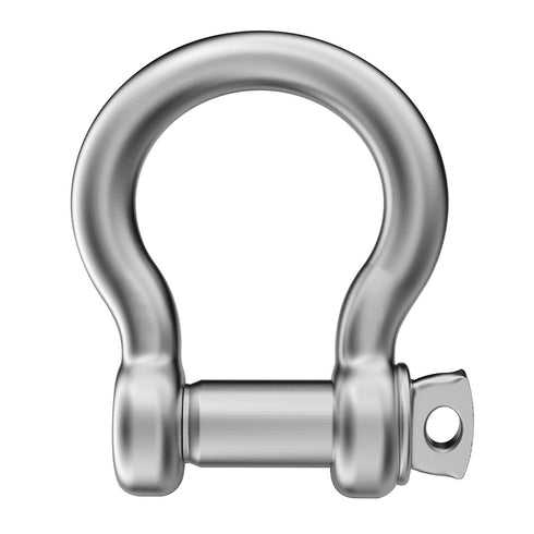 2 Pcs 3/8 Inch 304 Stainless Steel D Ring Shackles, 10 mm Screw Pin Anchor Shackle for Traction Steel Wire