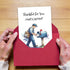 Bestmelo Mail Carrier Thank You Card, Postal Worker Appreciation Card, Thank You Gift with Red Envelope and Gold Seal