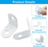 Bivethoi 20 25x25x16mm 90 Pcs L Shape Bracket, Stainless Steel White Shelf Brackets with Screws, Degree Corner Brace