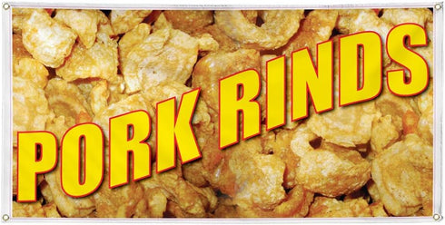 Sign Destination Vinyl Banner Multiple Sizes Pork Rinds Restaurant Cafe Bar B Restaurant &