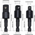 Right Angle Drill Adaptor, 4-in-1 Impact Drill Bit Extension, 360 Rotatable Socket Adapter Set