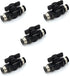 12mm Push to Connect Ball Valve Union, Quick Connect Tube Fittings, Pneumatic Valve Air Hose Fittings 5pack