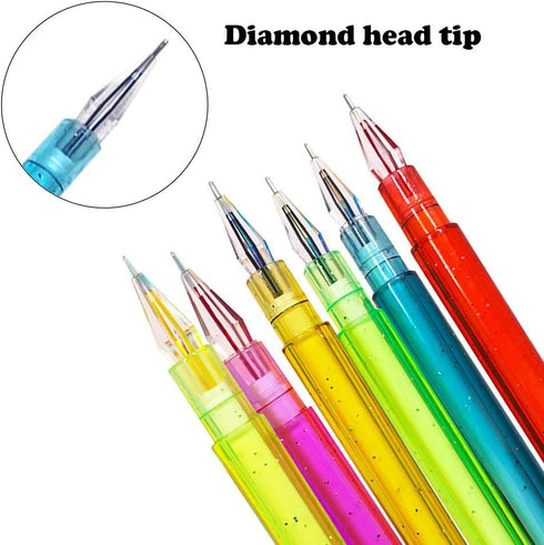Gel Ink Pen 0.38mm Cute Diamond Head for School Office, Perfect for Kids and Friends