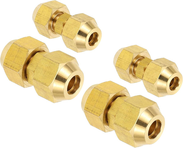 PATIKIL Pipe Extension Joint Connector Set | 2Pcs Free Welding AC Copper Pipe Coupling Adapter Fittings for