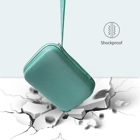 Case for Phomemo D30, D35, NIIMBOT D11, SUPVAN E10 Label Maker, Portable & Durable Green Storage Case