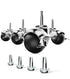 2 inch Ball Caster Wheels Locking Stem Casters, Set of 4 Chrome Vintage Antique Swivel Casters for Furniture