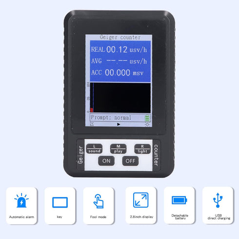 Dpofirs Portable Mini Nuclear Radiation Detector, Handheld Geiger Counter with LCD Display, Upgraded Gamma Monitor