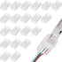 20 Pieces 3 Pin LED Light Connectors, Strip to Wire Quick Connector for 5050 LED RGB Strip Light