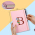 Pink Notebook for Women, 5.7"X8.3" A5 Journal with Letter B, Dual-Sided Writing Notebook with Dividers