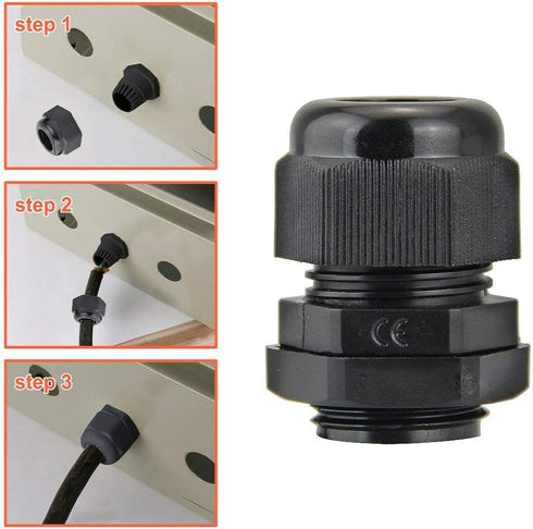 ZKSM (10Pcs), M20 1.5 6-12 Cable Glands Nylon Cable Glands Waterproof x Glands Range Black Cable Connector