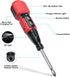 AMIR Cordless Screwdriver, Rechargeable Electric Screwdriver Sets, Portable Automatic Home Repair Tool Kit with USB Cable and LED Lights, Red by AMIR