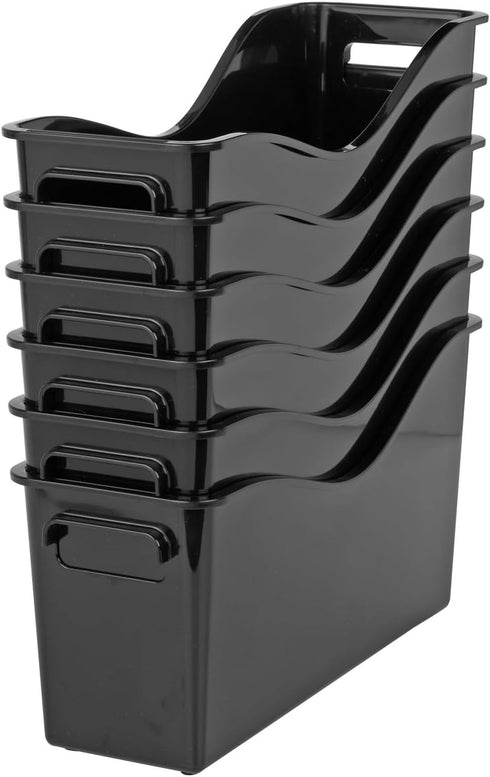 Really Good Stuff Easy Carry Book and Binder Holder, Set of 6, Black