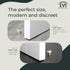 Pack of 2 EVI Door Stoppers - Brass Door Stopper with Screw Fastening and White Rubber Protector (0.79 x 0.99 Inch)