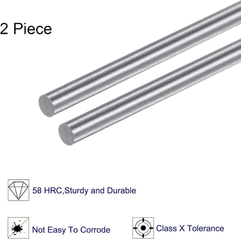 2pcs 0.0591" Pin Gage, 1.50mm Diameter, Class X Plug Gage Pin, Bearing Steel, Metric Tolerance 0.001mm Go No-Go