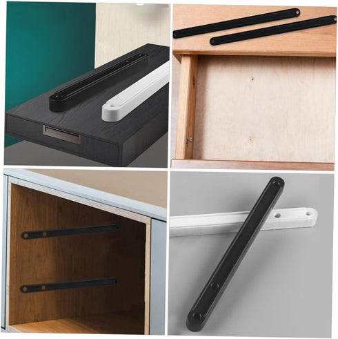2pcs Veemoon Side Mount Drawer Slides with Wheels Smooth Quiet Sliding Cabinet Glides for Wardrobes Bedside Tables