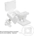 Meaferks Set lids,1 (2Pcs- MFL15) Toilet Seat Hinges Replacement Parts White Plastic Hinge with Screws, Connectors